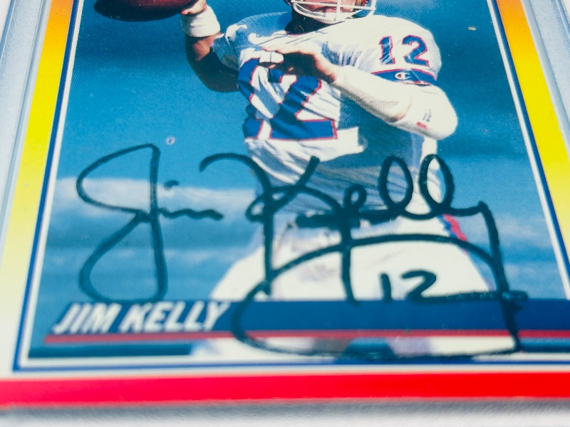 Photo 1 of 699988…autograph Jim Kelly card 318 in hard plastic case