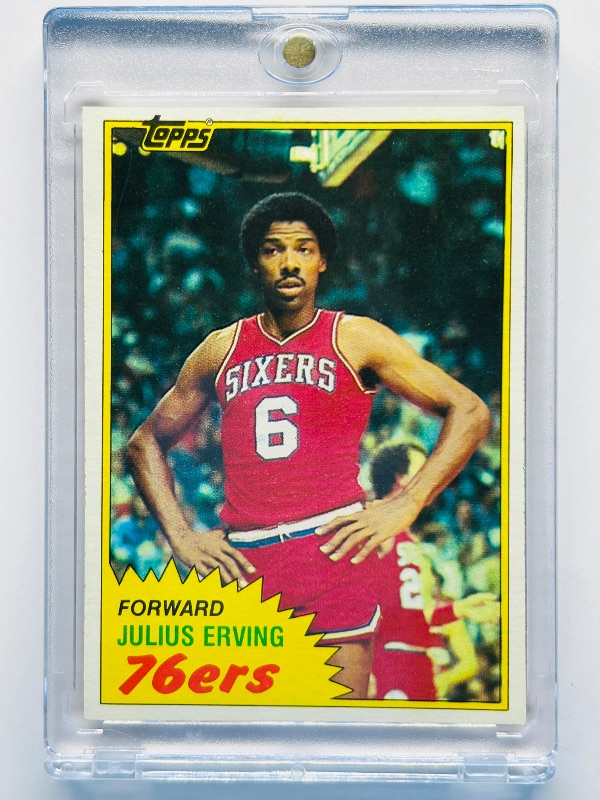 Photo 1 of 699990…vintage Julius Erving card 30 in hard plastic case