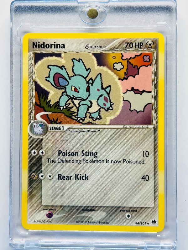 Photo 1 of 699992…Pokémon Nidorina card in hard plastic case