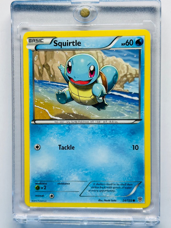 Photo 1 of 699997…Pokémon Squirtle card in hard plastic case