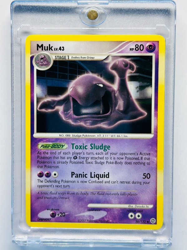 Photo 1 of 699998…Pokémon Muk DPBP#097 card in hard plastic case