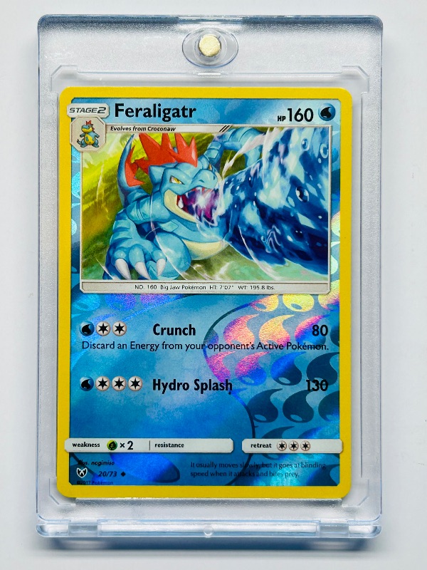 Photo 1 of 6999999…Pokémon reverse holo Feraligatr card in hard plastic case