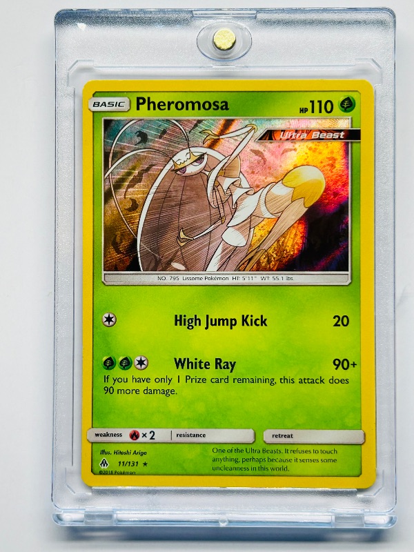 Photo 1 of 700000…Pokémon holo Pheromosa card in hard plastic case