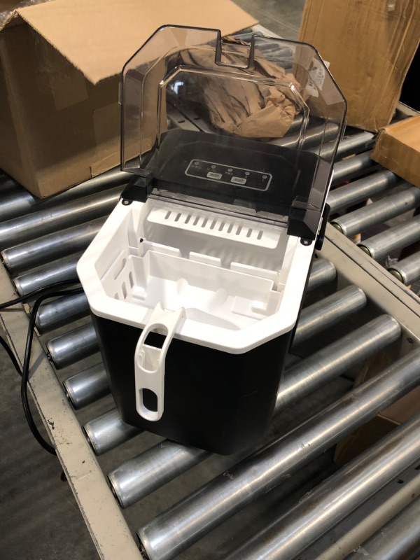 Photo 1 of COWSAR Ice Makers Countertop, Portable Ice Maker Machine 6 Mins/9 Pcs Bullet 26.5lbs/24Hrs with Self-Cleaning, Ice Scoop and Basket, Ice Maker for Party/Kitchen/Home/Office
