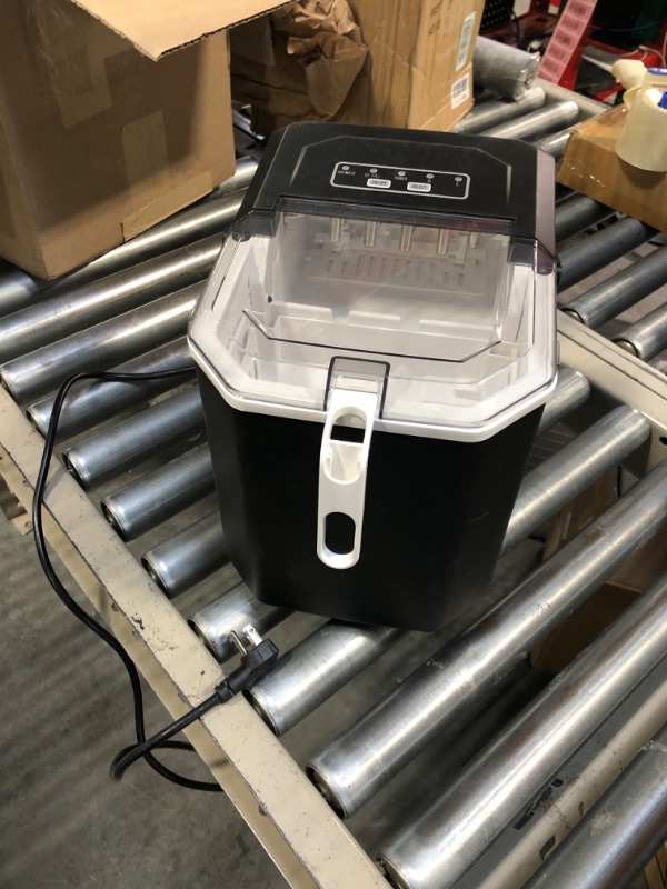 Photo 1 of COWSAR Ice Makers Countertop, Portable Ice Maker Machine 6 Mins/9 Pcs Bullet 26.5lbs/24Hrs with Self-Cleaning, Ice Scoop and Basket, Ice Maker for Party/Kitchen/Home/Office
