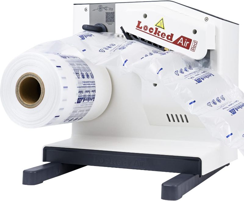 Photo 1 of Air Cushion Machine, Locked Air E4C Air Pillow Machine to Make Packaging Air Bags, 3 Seconds Preheat 110V High Speed 26ft/min + 328' Air Cushion Film Roll for Shipping