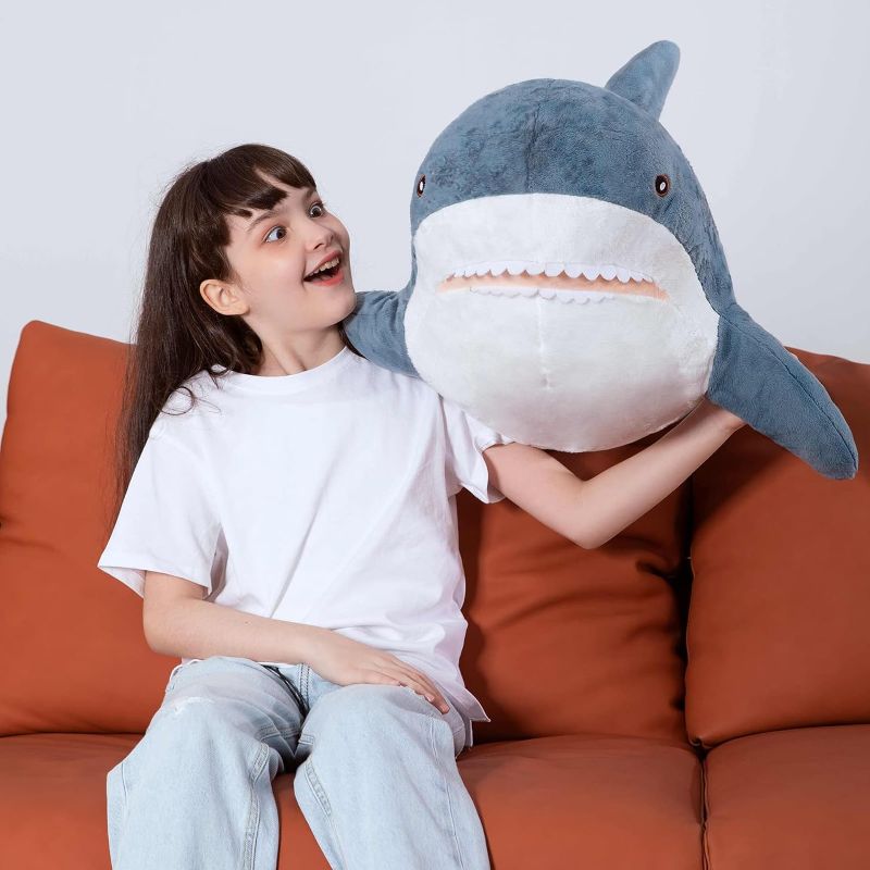 Photo 1 of MorisMos Giant Stuffed Animal Shark Plush, Shark Stuffed Animal Large, Soft Shark Pillow Stuffed Toy for Kids, 32in