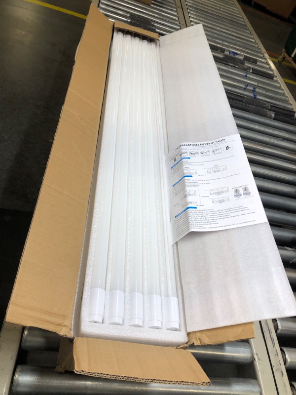 Photo 3 of 20 Pack 4FT LED T8 Hybrid Type A+B Light Tube, 18W, Plug & Play or Ballast Bypass, Single-Ended OR Double-Ended, 5000K, 2400lm, Frosted Cover, T8 T10 T12 for G13, , 120-277V, UL Listed 4 Ft | 5000k