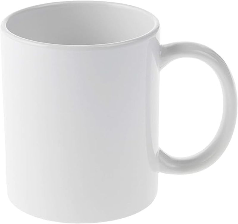 Photo 1 of 11 OZ White Coffee Mug with Large Handle (1 count)