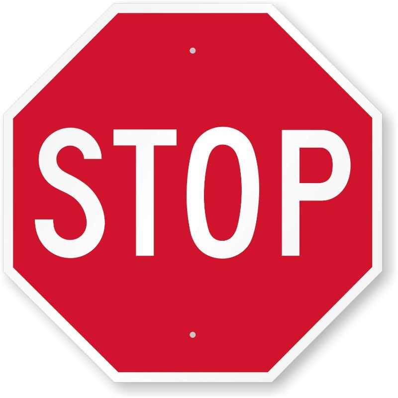 Photo 1 of SmartSign "STOP" MUTCD Sign | 24" x 24" 3M Diamond Grade Reflective Aluminum
