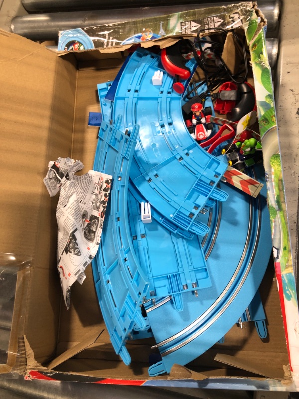 Photo 3 of Carrera First Mario Kart - Slot Car Race Track With Spinners - Includes 2 Cars: Mario and Yoshi - Battery-Powered Beginner Racing Set for Kids Ages 3 Years and Up Mario Kart w/ Spinners