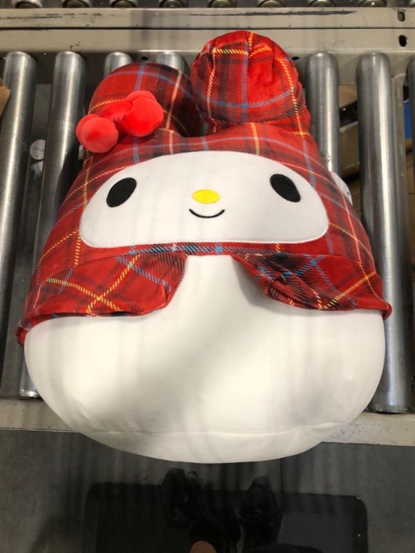 Photo 3 of Squishmallows Original Sanrio 14-Inch Red Plaid My Melody Plush - Large Ultrasoft Official Jazwares Plush