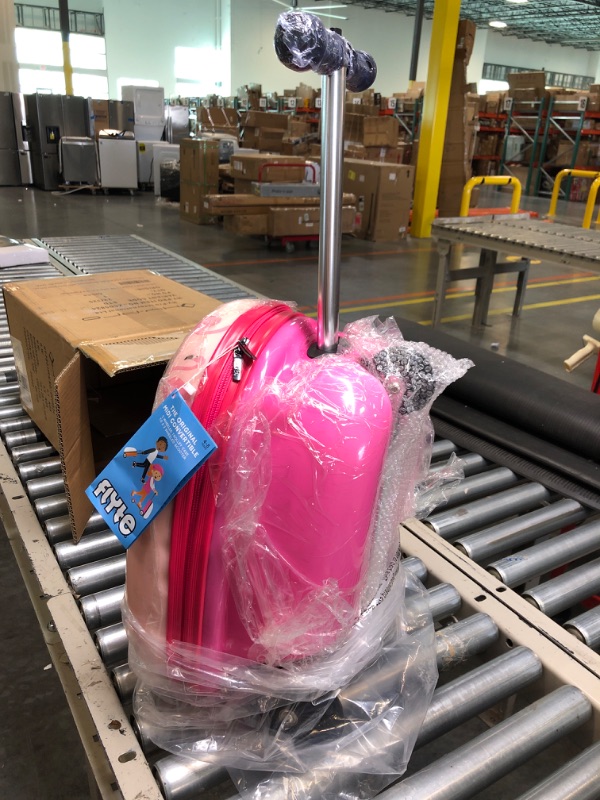 Photo 1 of FLYTE 18 Inch Midi Kids Luggage Scooter Suitcase - Fifi The Flamingo, Hardshell, Ride On with Wheels, 2-in-1, 25 Litre Capacity, Pink, Fifi the Flamingo