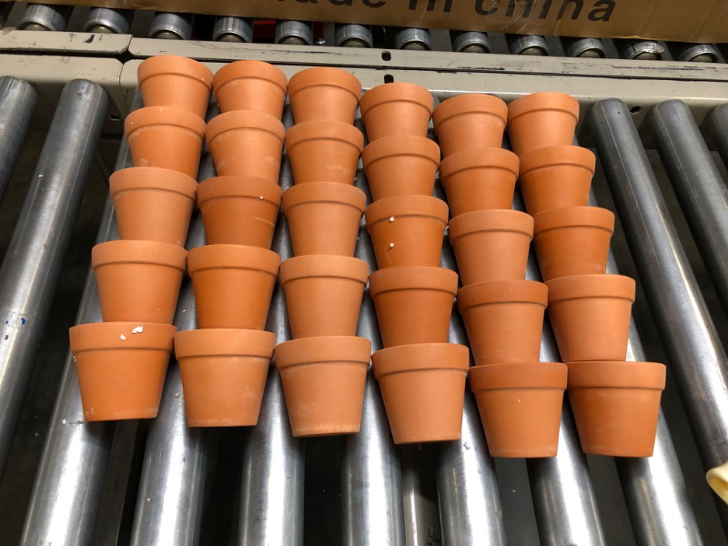 Photo 1 of 2.5 inch Terracotta Pots with Drainage Holes,Small Mini Clay Ceramic Pottery Planter,Cactus Flower Terra Cotta Pots,Succulents Nursery Pots for Indoor/Outdoor Plants,Crafts,Wedding-- 30 pack