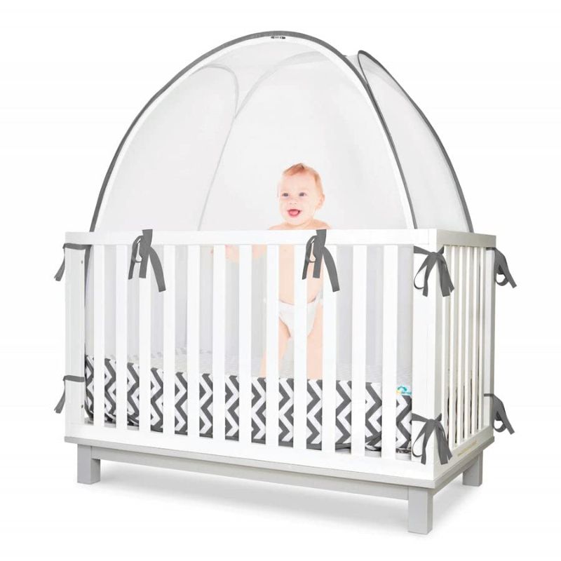Photo 1 of KinderSense® - Premium Baby Safety Crib Tent - Toddler Crib Topper to Keep Baby from Climbing Out - See Through Mesh Crib Net - Mosquito Net - Pop-Up Crib Tent Canopy to Keep Infant in
