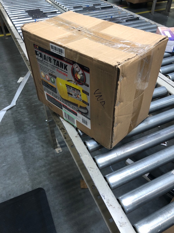 Photo 1 of Performance Tool W10005 Hi-viz 5-Gallon Horizontal Portable Air Tank With Tire Air Chuck , Yellow 5-Gallon Tank