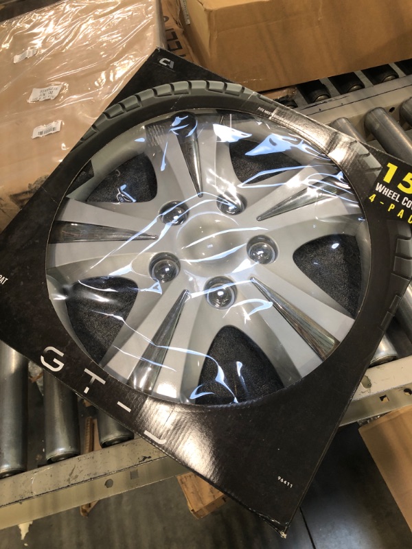 Photo 1 of Custom Accessories 96411 GT-5 Silver 15" Wheel Cover, Pack of 4