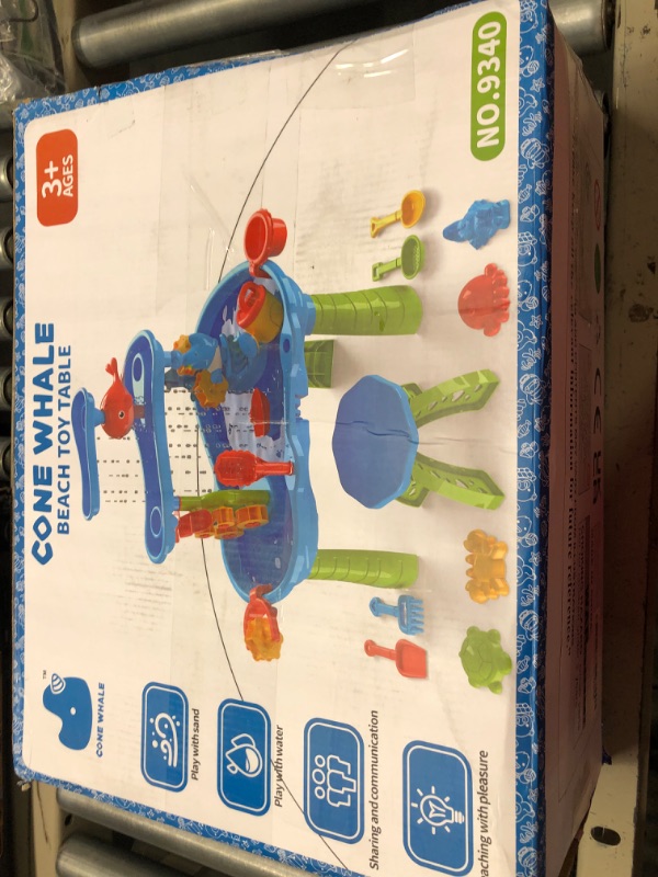 Photo 1 of ConeWhale Sand Water Table, 4 in 1 Kids Table Activity Sensory Play Table Beach Sand Water Toy for Outdoor Backyard for Toddlers Age 3-5