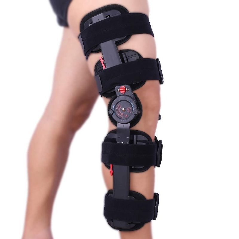 Photo 1 of 
Hinged Knee Brace ROM Adjustable Post Op Knee Support Orthosis Immobilizer Protector for Left Leg and Right Leg, Both Men and Women