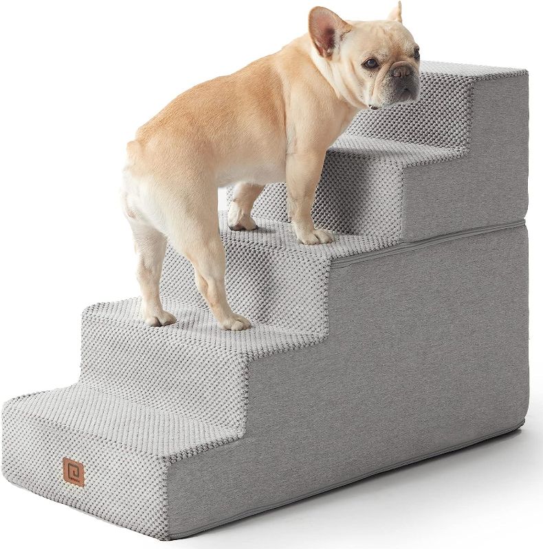 Photo 1 of 
EHEYCIGA Dog Stairs for Small Dogs, 5-Step Dog Stairs for High Beds and Couch, Pet Steps for Small Dogs and Cats, and High Bed Climbing, Non-Slip Balanced