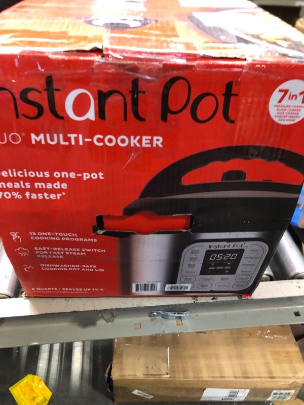 Photo 2 of *MISSING INSTANT POT* Instant Pot Duo 7-in-1 Electric Pressure Cooker, Slow Cooker, Rice Cooker, Steamer, Sauté, Yogurt Maker, Warmer & Sterilizer, Includes App With Over 800 Recipes, Stainless Steel, 8 Quart 8QT Duo
