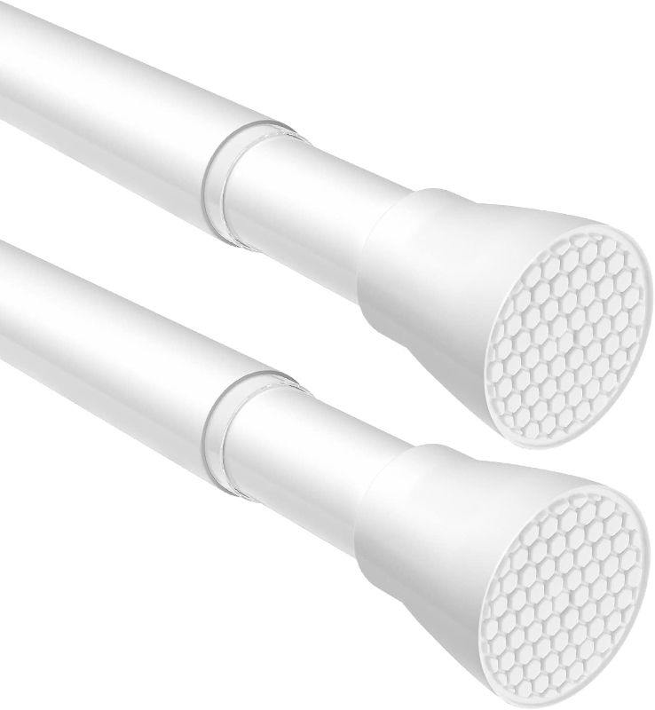 Photo 1 of 
Tension Curtain Rod White Tension Rod 2pcs Spring Curtain Rod Non Slip Tension Rods For Windows 28 To 48 Inch No Drilling Adjustable Tension Rods of Curtain