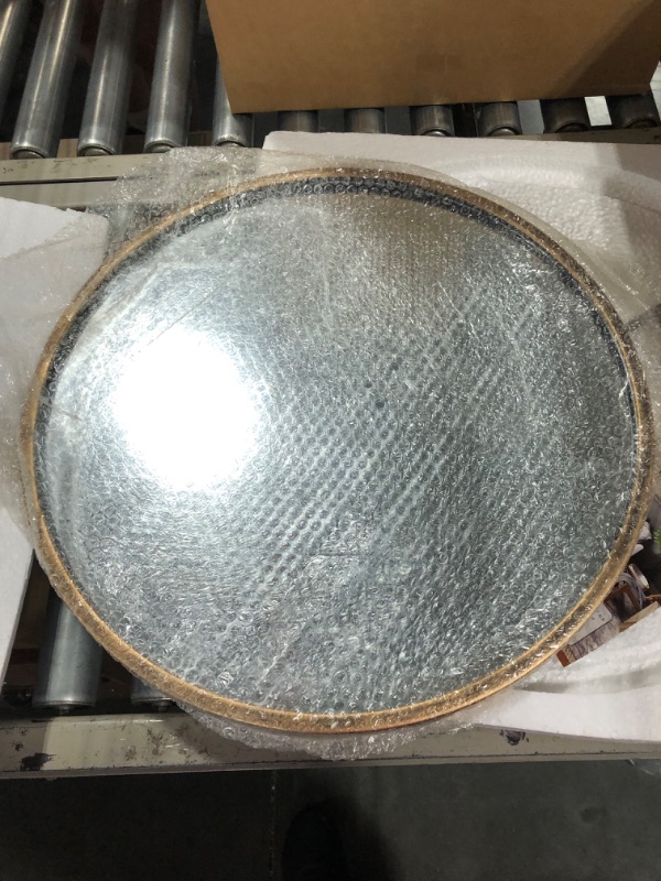 Photo 1 of 1st owned Round Wall Mirror Bronze 20 Inch -Circular Metal Framed Wall Mounted Mirror, Hanging Round Wall Mirror Modern Decorative for Entryway?Bathroom, Living Room, Bedroom