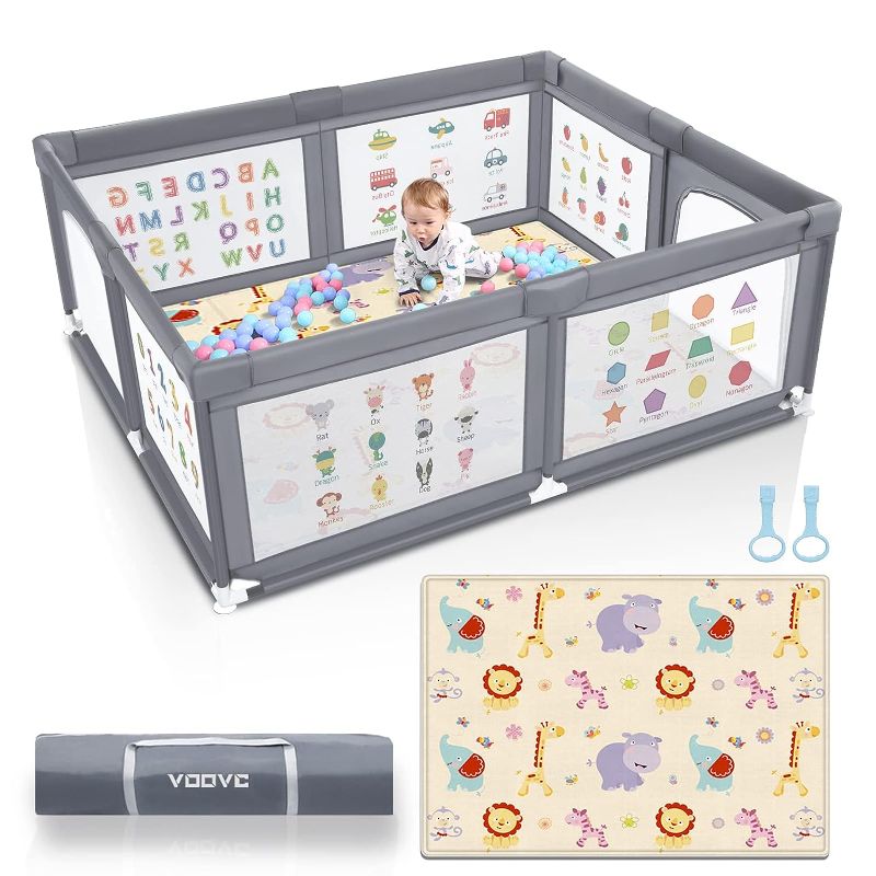 Photo 1 of 
Voovc Premium Baby Playpen with Mat, 71x60 Inches Extra Large Playpen for Babies and Toddlers, Indoor & Outdoor Activity Center, Safety Baby Play Pen