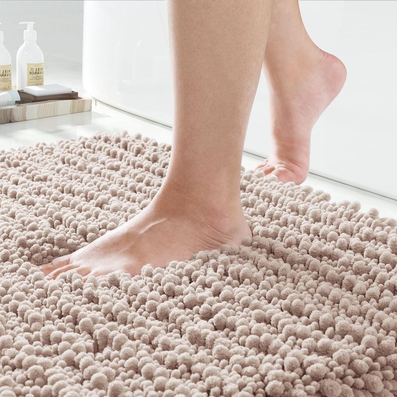 Photo 1 of 
Yimobra Original Luxury Shaggy Bath Mat, Soft and Cozy, Super Absorbent Water, Non-Slip, Machine Washable, Thick Modern for Bathroom Bedroom, 24 x 17 Inches.