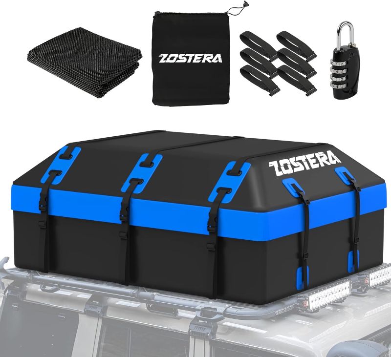 Photo 1 of 
ZOSTERA Rooftop Cargo Carrier, Car Roof Cargo Bag Waterproof, 21 Cubic Feet, Soft Roof Top Luggage Bag with Anti-Slip Mat, Suitable for SUV Car