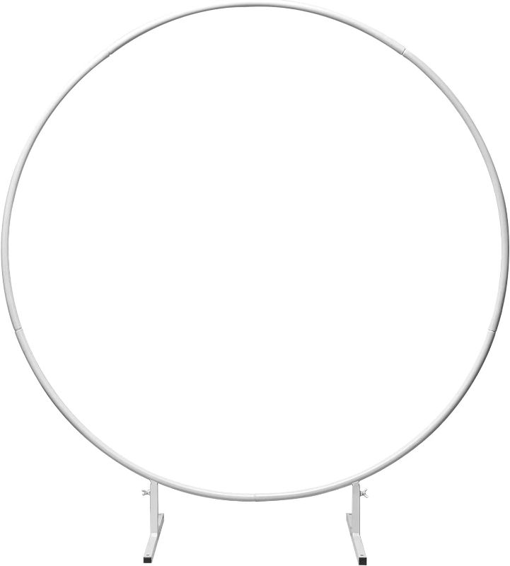 Photo 1 of 
Elevens Round Backdrop Stand, Metal Round Balloon Arch Decoration 4ft Circle Balloon Arch Frame for Wedding,Birthday Party,Baby Shower,Garden,Indoor