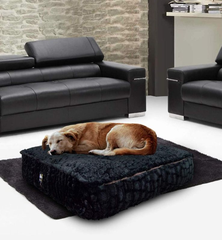 Photo 1 of 
Bessie and Barnie Serenity Black Luxury Extra Plush Faux Fur Rectangle Pet/Dog Bed