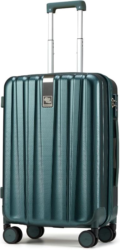 Photo 1 of Hanke 20 Inch Carry On Luggage Airline Approved, Lightweight PC Hardside Suitcase with Spinner Wheels & TSA Lock,Rolling luggage bags for Weekender,Carry-On 20-Inch(Blackish Green