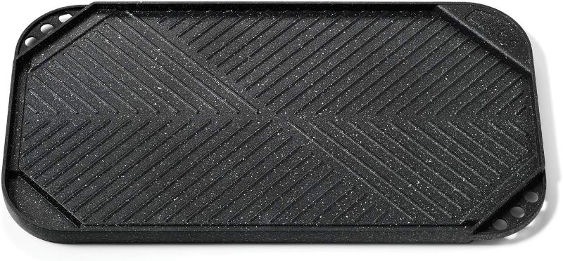 Photo 1 of  10.6 x 19.5-Inch Reversible Grill/Griddle, Inch Inch, Black