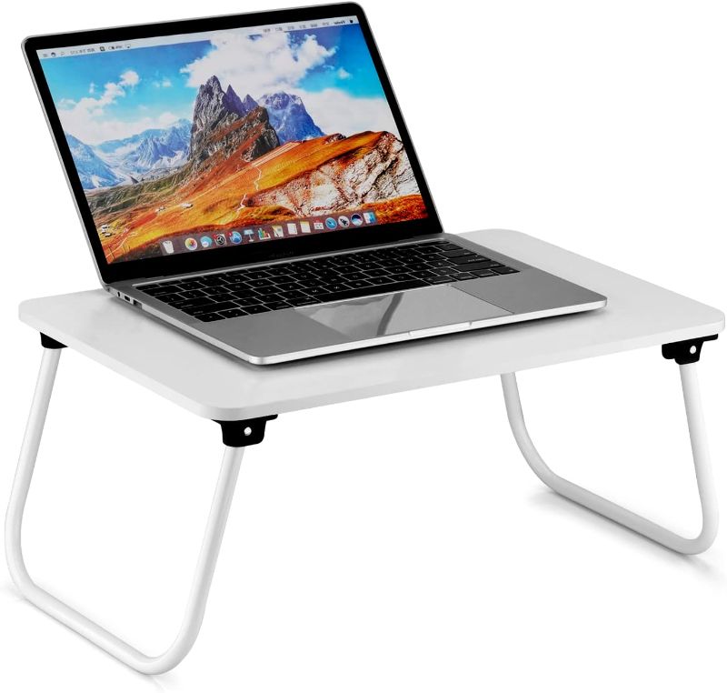 Photo 1 of Folding Lap Desk, Ruxury Laptop Stand Bed, Breakfast Serving Tray, Portable & Lightweight Mini Table, Lap Tablet Desk for Sofa Couch Floor - White
Brand: Ruxury