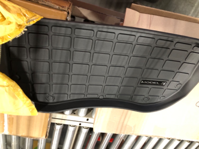 Photo 3 of BASENOR 2023 2022 2021 Tesla Model 3 Frunk Mat Front Liner All-Protection Heavy Duty Cargo Mats Accessories