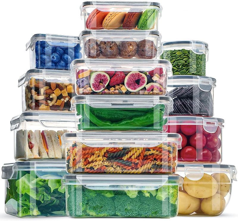 Photo 1 of 
28 Pieces Food Storage Containers with Lids EXTRA LARGE Freezer Containers for Food BPA-Free Meat Fruit Vegetables Plastic Containers with lids Storage