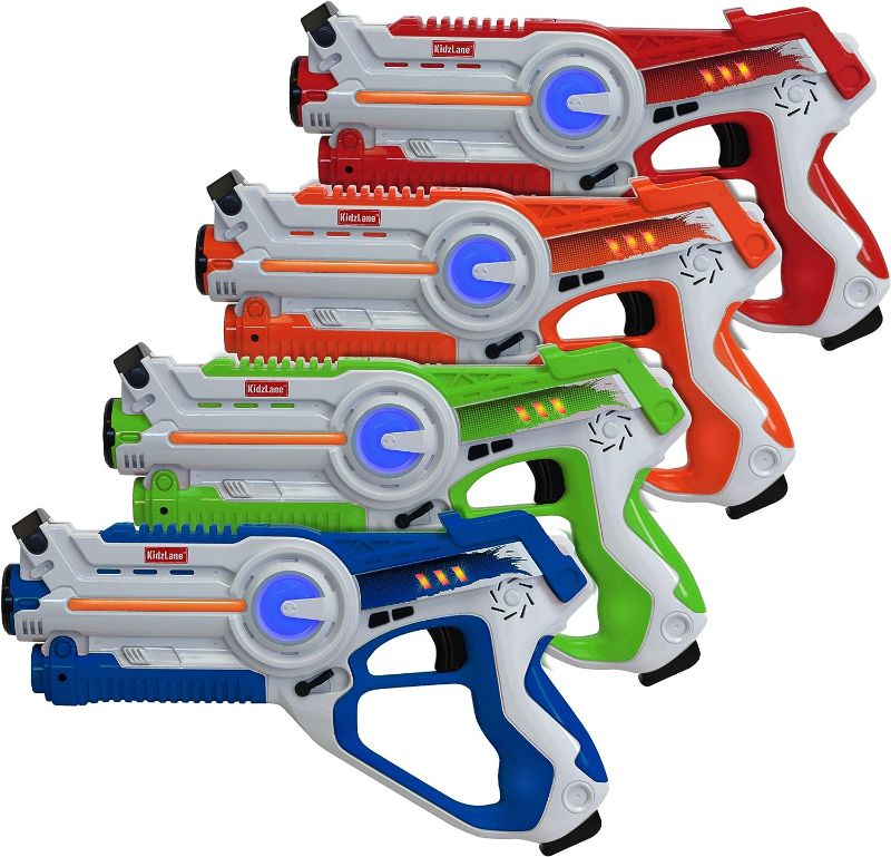 Photo 1 of Kidzlane Laser Tag - Laser Tag Guns Set of 4 - Multi Function Lazer Tag Guns for Kids 4 Players - Indoor, Backyard, Outdoor Game