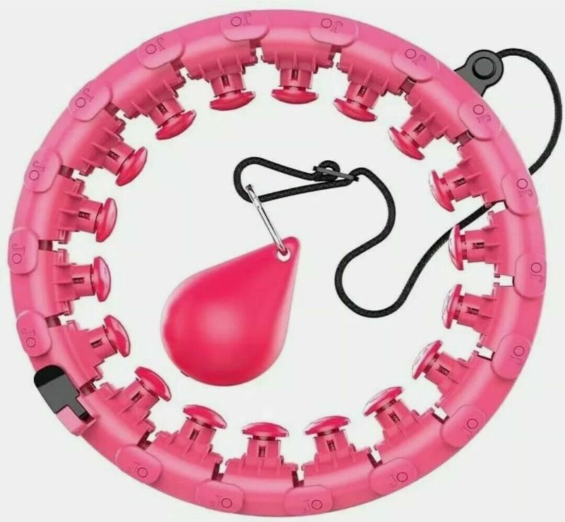 Photo 1 of YOMIKI Weighted Intelligent Smart Hula Hoop Abdomen Fitness Adjustable Pink New
