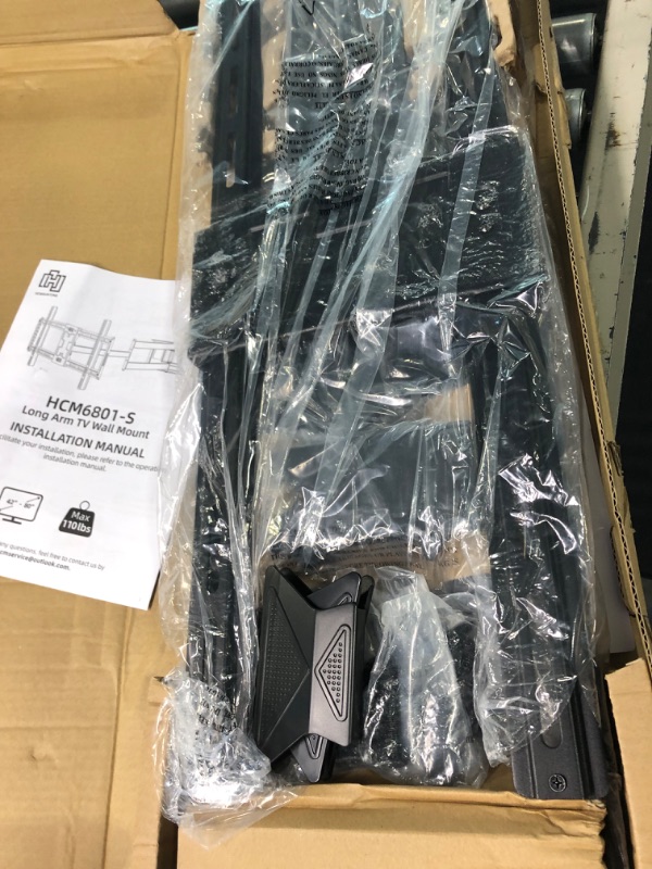 Photo 1 of HCMOUNTING Long Arm TV Wall Mount for 42-80 inch TVs, Full Motion TV Mount with 43 inch Extension Articulating Arms, Swivel and Tilt Wall Mount TV Bracket, Holds up to 110 lbs, Max VESA 600x400mm