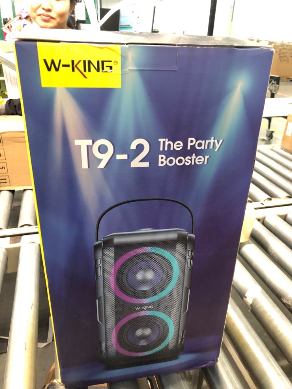 Photo 4 of W-KING 80W Bluetooth Speakers Loud, Super Rich Bass, Huge 105dB Sound Powerful Portable Wireless Outdoor Bluetooth Speaker, Mixed Color Lights, 24H Playtime, AUX, USB Playback, TF Card, Non-Waterproof