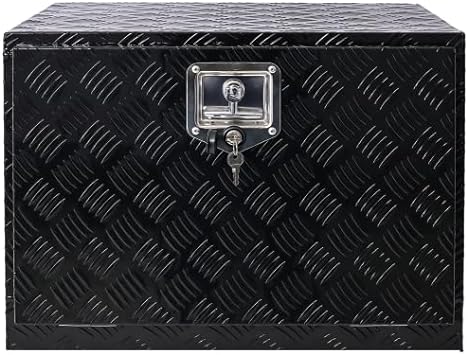 Photo 1 of 24inch Aluminum tool box,heavy duty truck bed tool box,outdoor trailer pickup storage tool box,RV storage organizer,underbody box w/lock keys,black 