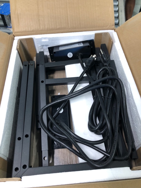 Photo 1 of Tribesigns Small Portable Desk with Power Outlet, Height Adjustable Sofa Couch Bedside Laptop Table with Wheels, Mobile Standing Desk Rolling Computer Cart C Side Table with USB Ports Brown