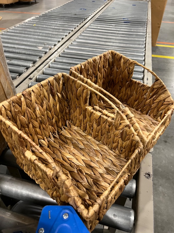 Photo 1 of 2 pc Wicker Storage Baskets For Shelves