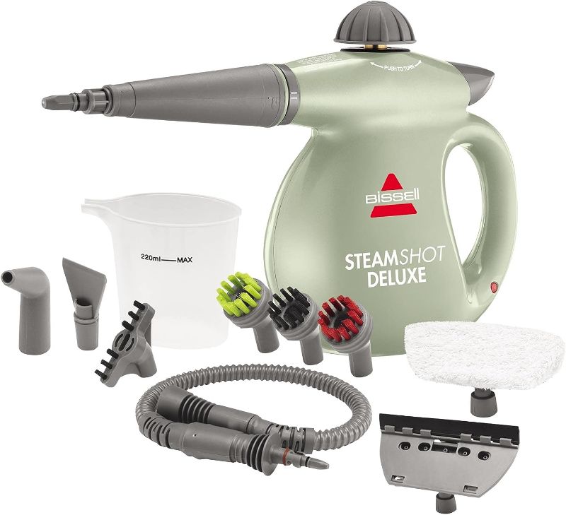 Photo 1 of BISSELL SteamShot Deluxe Hard Surface Steam Cleaner with Natural Sanitization, Multi-Surface Tools Included to Remove Dirt, Grime, Grease, and More, 39N7A
