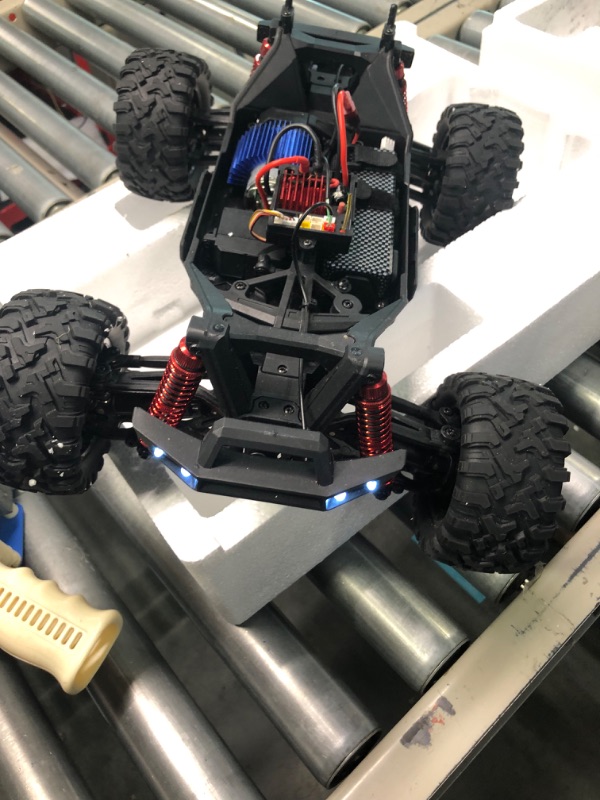 Photo 1 of FUUY RC Cars for Adults 1:10 Large Remote Control Car 45KPH High-Speed RC Truck with 2 Batteries All Terrain Waterproof Off Road Fast RC Car with 550 Power Motor Toys Gift for Youth 1:10 Brushed