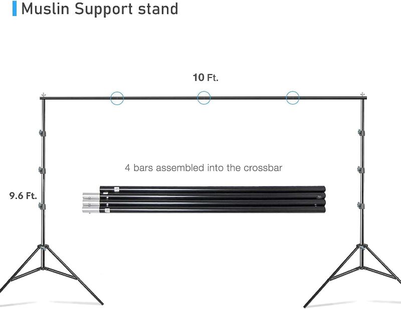 Photo 1 of LimoStudio Large 10 x 9.6 feet Heavy Duty Backdrop Stand