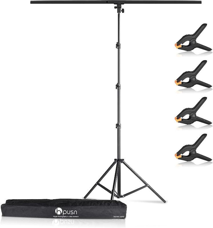 Photo 1 of HPUSN 8.5 x 5 ft Backdrop Stand: Photo Video Studio Adjustable Backdrop Stand for Parties, Wedding, Photography, Advertising Display