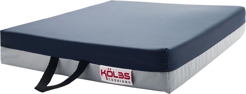 Photo 1 of Kolbs Gel Extreme | Wheelchair Cushion Seat Cushion | 24 x 18 Inch Seat, 3 Inch Thick| Coccyx, Sciatica & Tailbone Pain Relief Cushion | Seat Pad Ideal for Office, Kitchen Wheelchairs and Auto 24x18x3 Inch (Pack of 1)