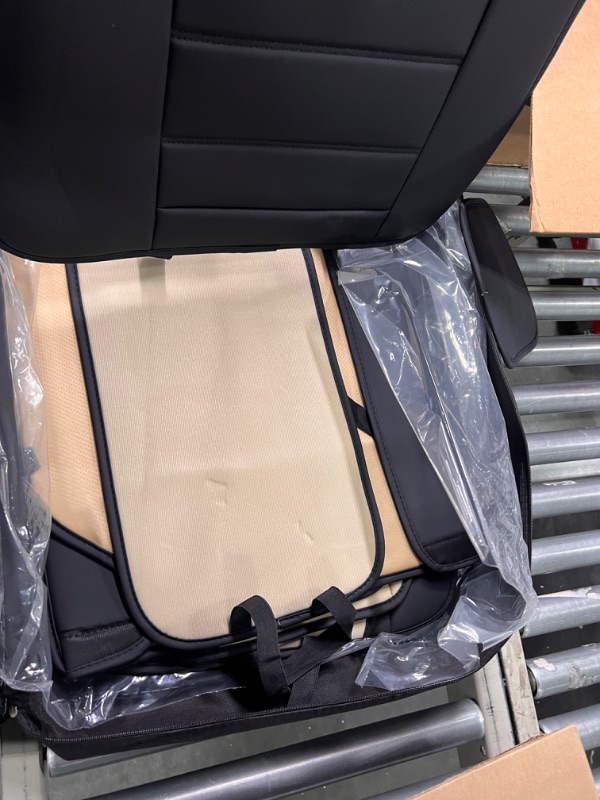 Photo 1 of Sanwom Leather Car Seat Covers 2 PCS Front, Universal Automotive Vehicle Seat Covers, Waterproof Vehicle Seat Covers for Most Sedan SUV Pick-up Truck, Black 01-Front/Black